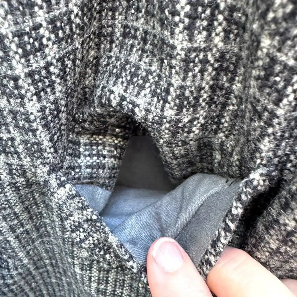 1960s 39L Mens Wool Sport Coat Gray Black Check Star Clothing Co. 3-Button VNTG